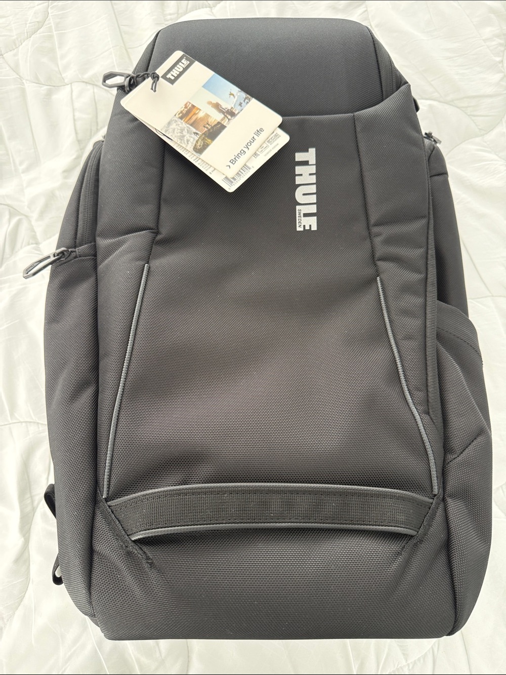 Thule Black Men's Tech Backpack with Reflective Trim